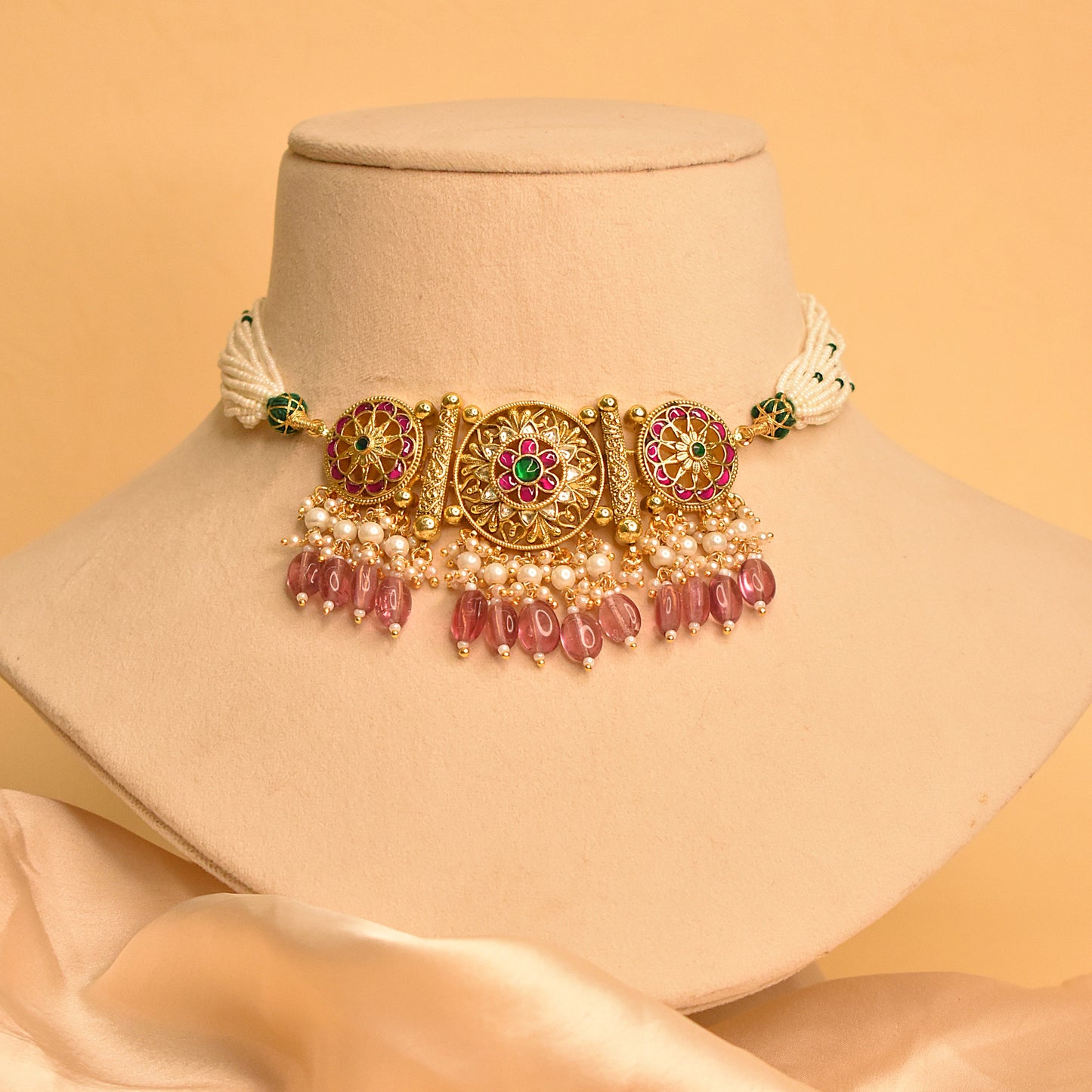 Gulabi Noor Necklace Set