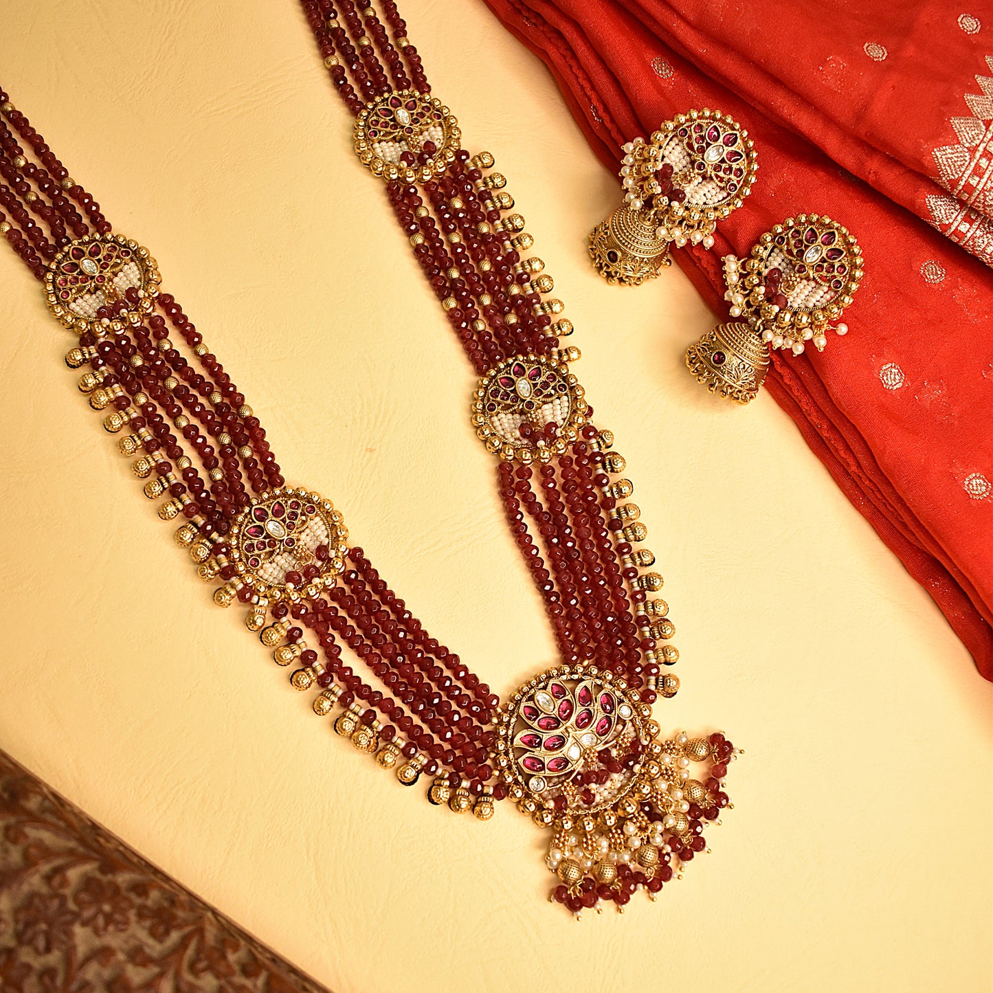 Maharani Ruby Necklace Set