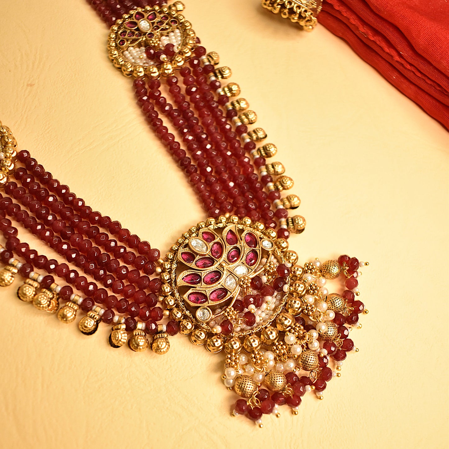 Maharani Ruby Necklace Set