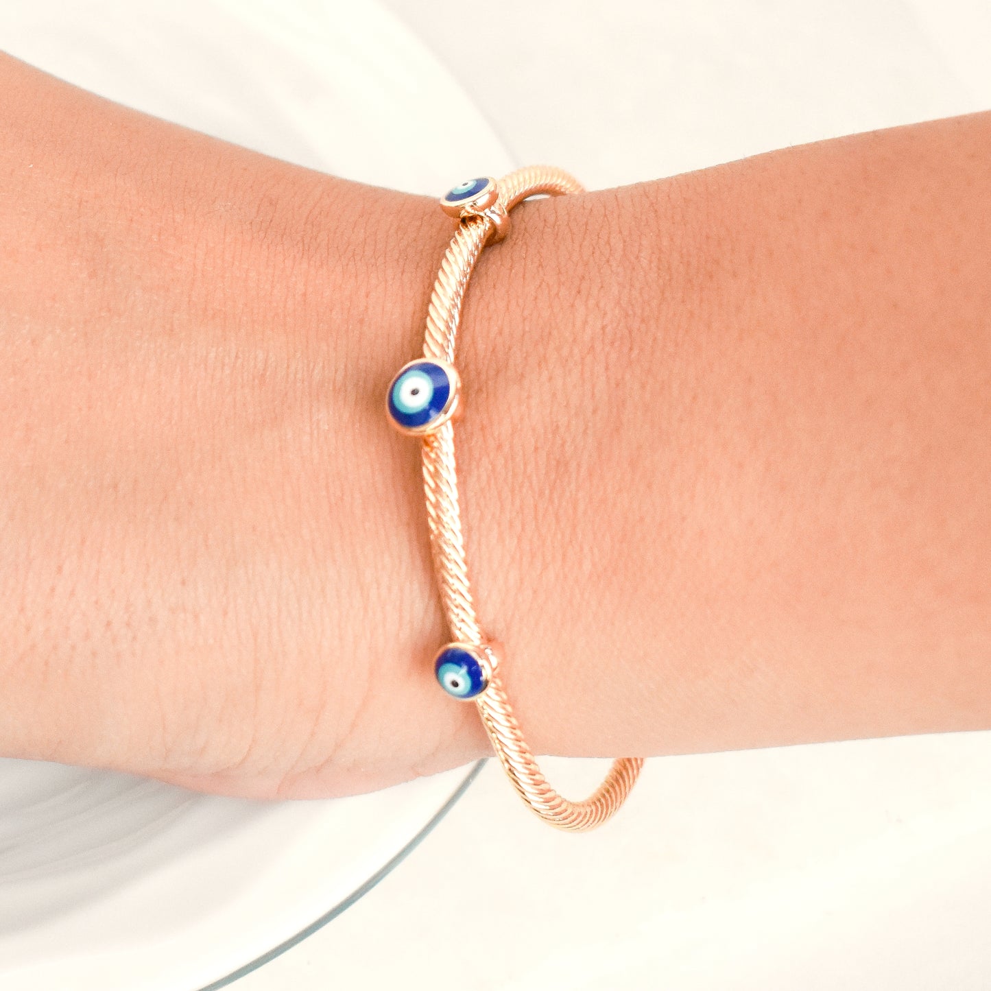 Twisted Evil Eye Cuff