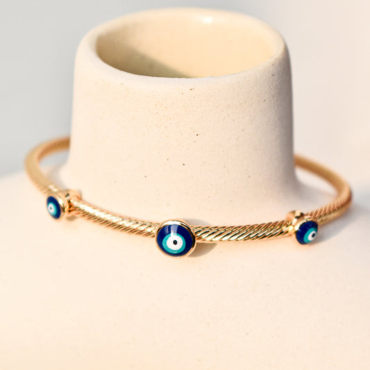 Twisted Evil Eye Cuff