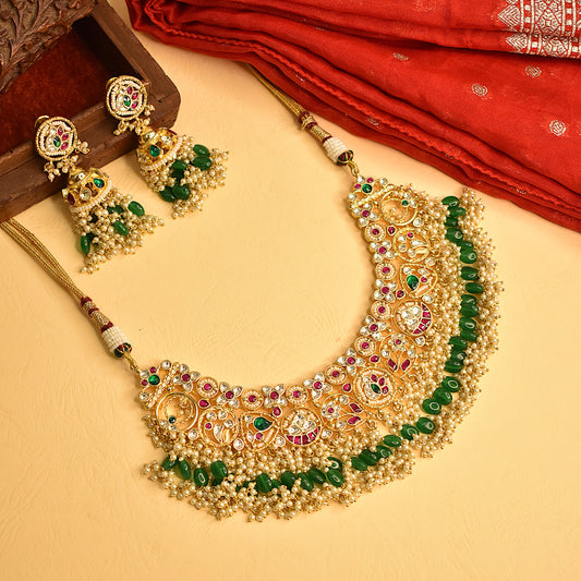 Gulnar Green Necklace Set
